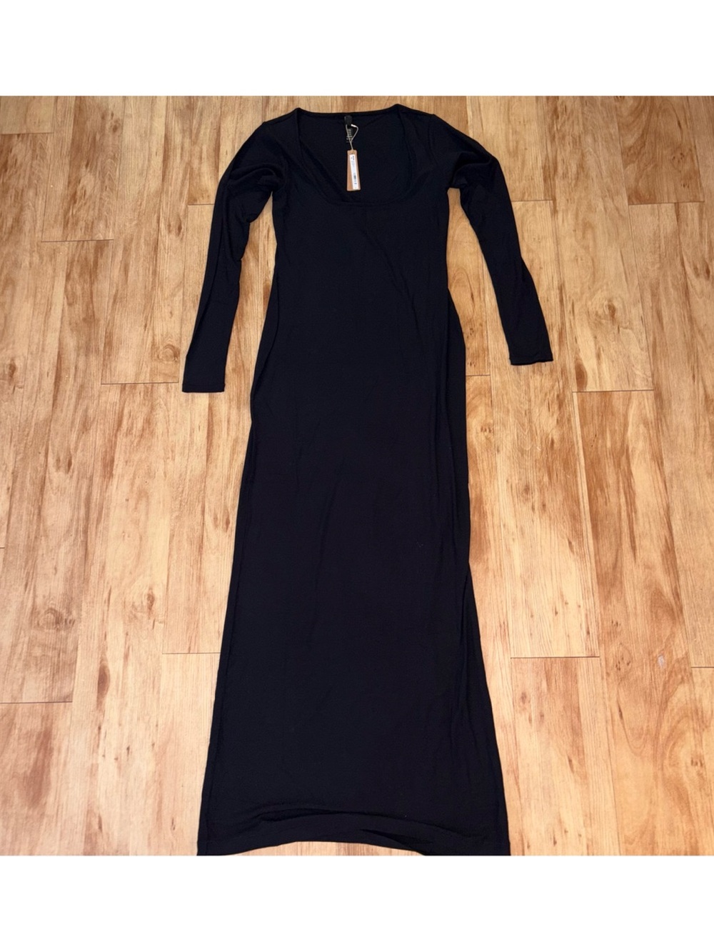 SKIMS ONYX Long Sleeve Dress
